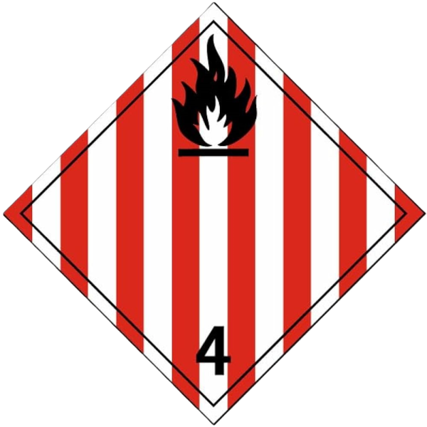 CLASS 4 PLACARDS | DGP Dangerous Goods Packing